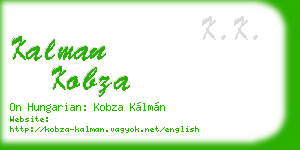 kalman kobza business card